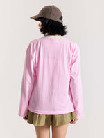 Load image into Gallery viewer, Pink &amp; White Striped Loose Fit Cropped T-Shirt