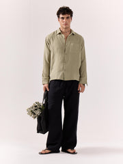 Pista Green Gauze Holiday Shirt