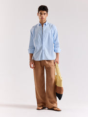 Powder Blue Poplin Shirt