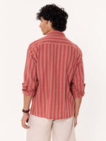 Load image into Gallery viewer, Red Clay Striped Gauze Holiday Shirt