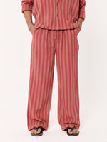 Load image into Gallery viewer, Red Clay Striped Gauze Pull-on Pants