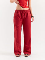 Load image into Gallery viewer, Red Loose Fit Sweatpants