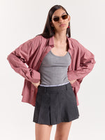 Load image into Gallery viewer, Red Small Checkered Cropped Shirt