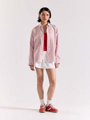 Relaxed Fit Red Striped Shirt