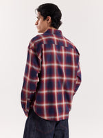 Load image into Gallery viewer, Red &amp; Navy Madras Checks Cropped Shirt