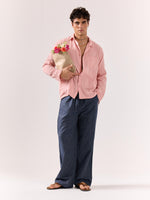 Load image into Gallery viewer, Salmon Pink Gauze Holiday Shirt ( Pre-Order )