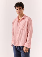 Load image into Gallery viewer, Salmon Pink Gauze Holiday Shirt ( Pre-Order )