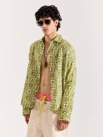 Load image into Gallery viewer, Olive Star Gazer Gauze Holiday Shirt