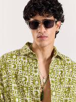 Load image into Gallery viewer, Olive Star Gazer Gauze Holiday Shirt