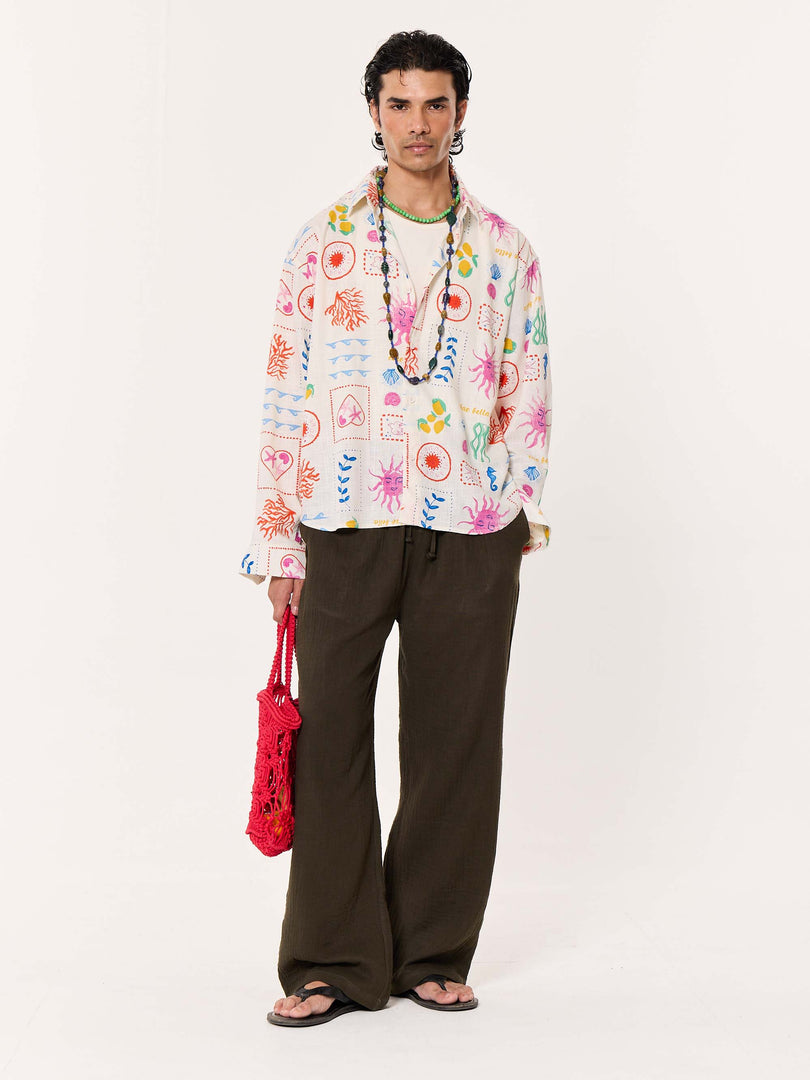 Sun & The Sea Printed Linen Shirt