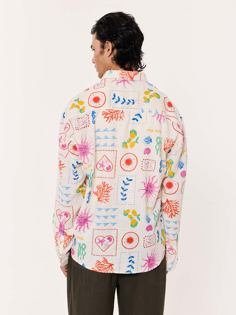 Sun & The Sea Printed Linen Shirt