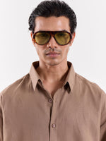 Load image into Gallery viewer, Taupe Linen Cropped Shirt