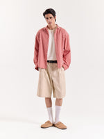 Load image into Gallery viewer, Tomato Red Gingham Checked Cropped Poplin Shirt
