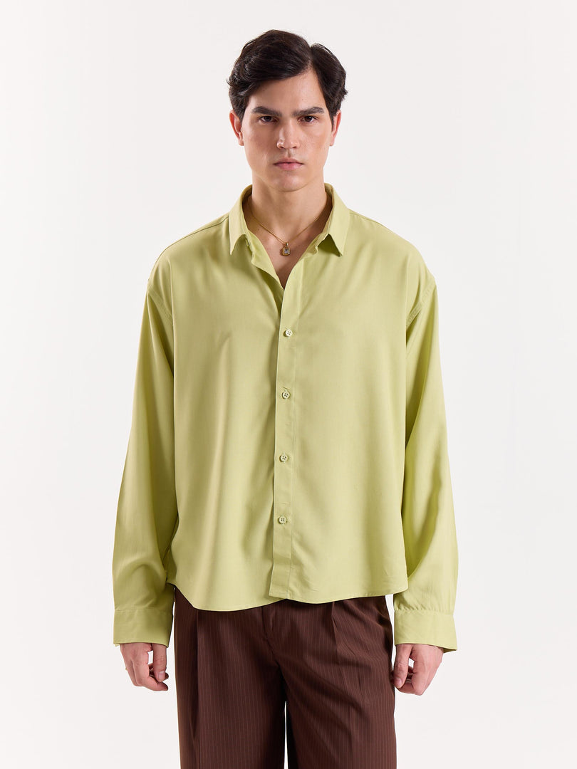 Vivid Jade - Drape Shirt