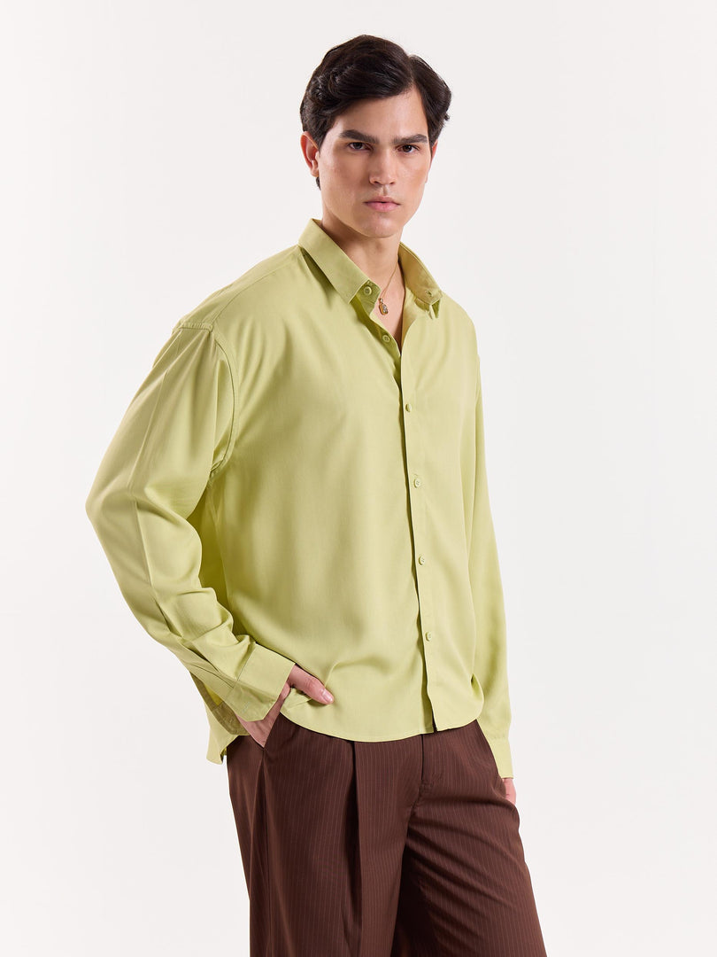 Vivid Jade - Drape Shirt