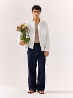 Load image into Gallery viewer, White Gauze Holiday Shirt