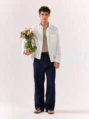 White Gauze Holiday Shirt