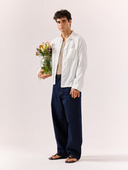 White Gauze Holiday Shirt
