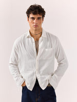 Load image into Gallery viewer, White Gauze Holiday Shirt