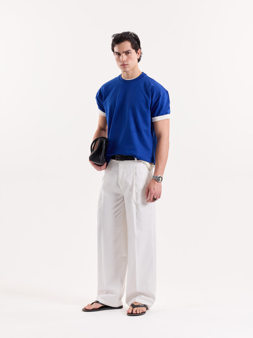 White Baggy Fit Trousers