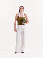 Load image into Gallery viewer, White Baggy Fit Trousers