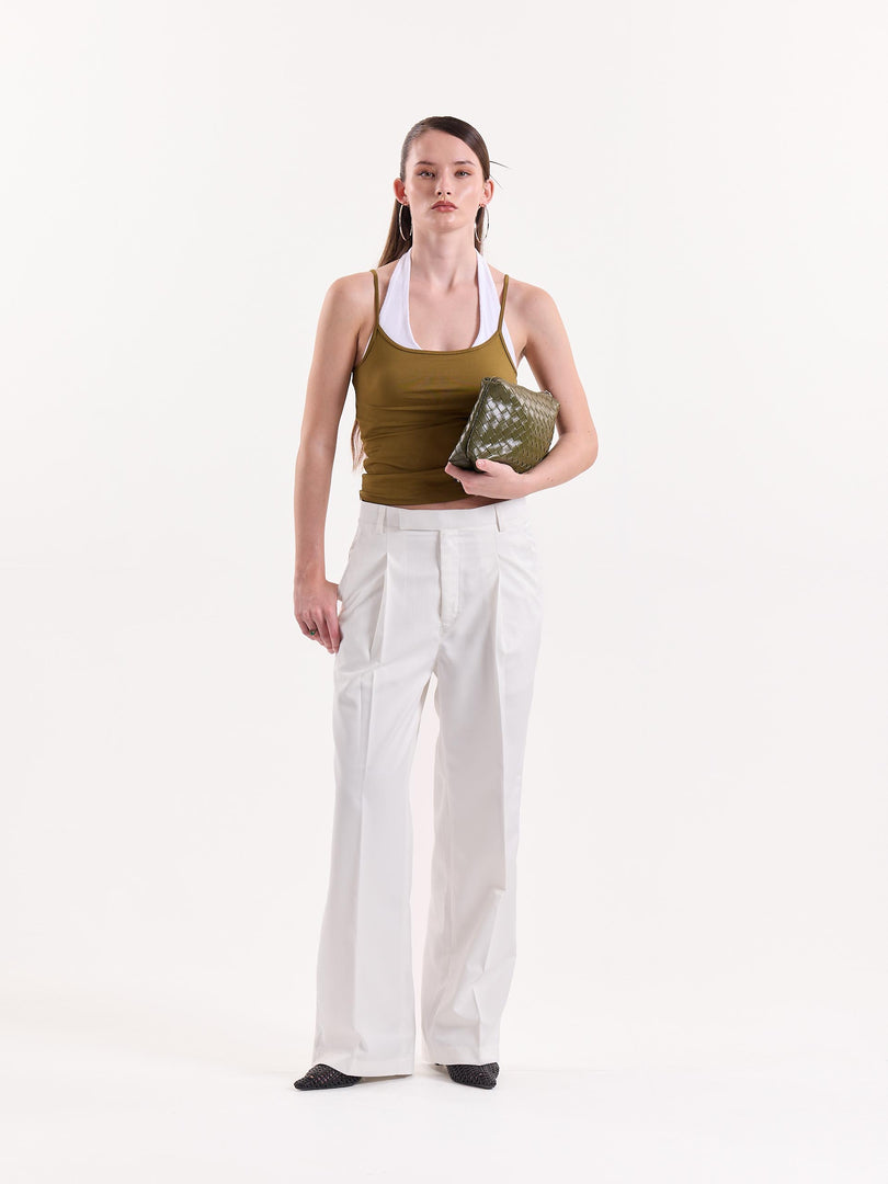White Baggy Fit Trousers