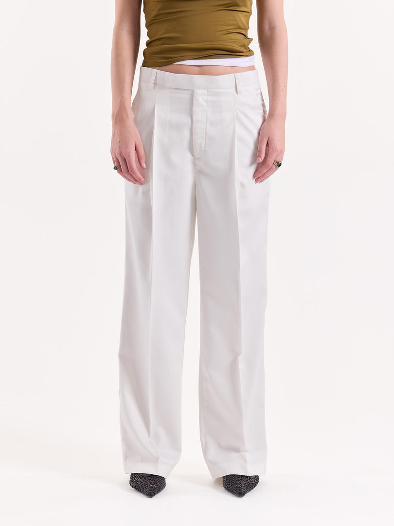 White Baggy Fit Trousers