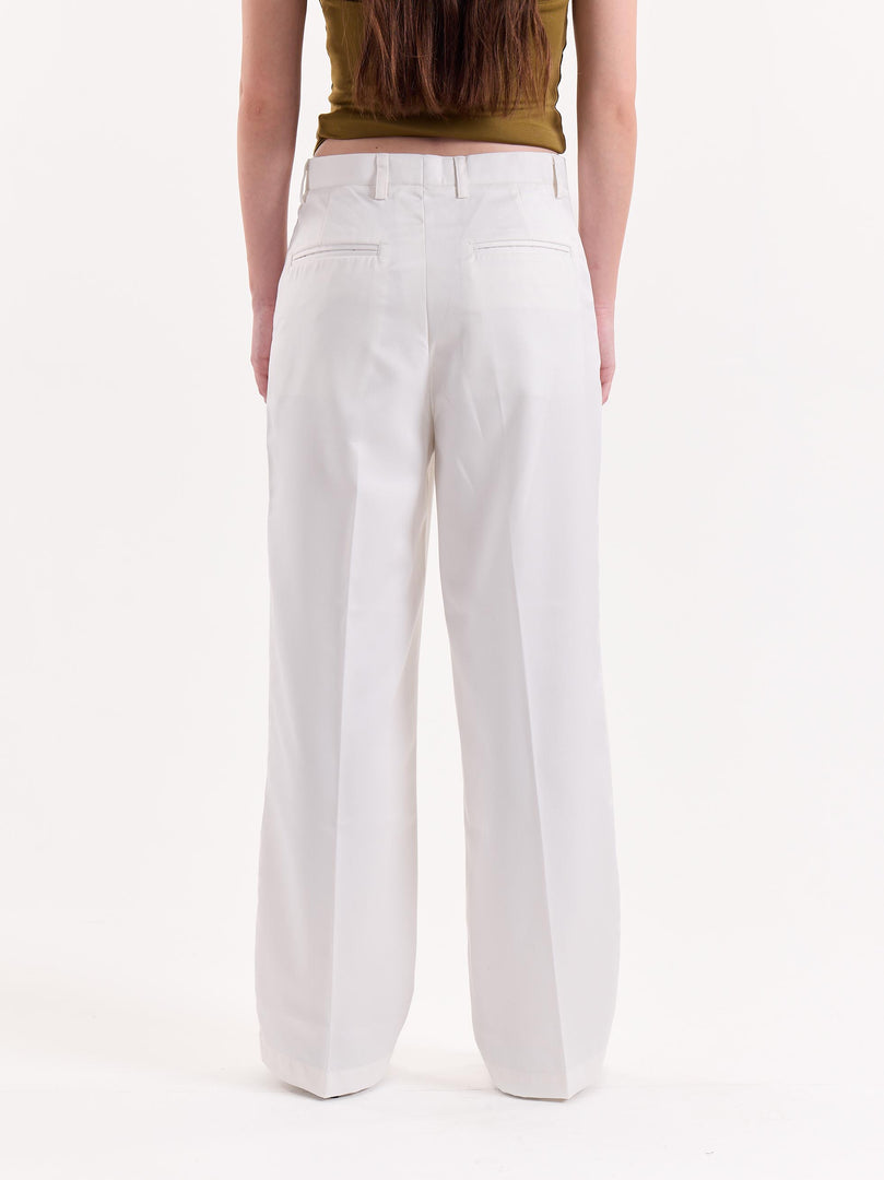 White Baggy Fit Trousers