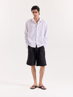 Load image into Gallery viewer, White Textured Oversized Cropped Shirt