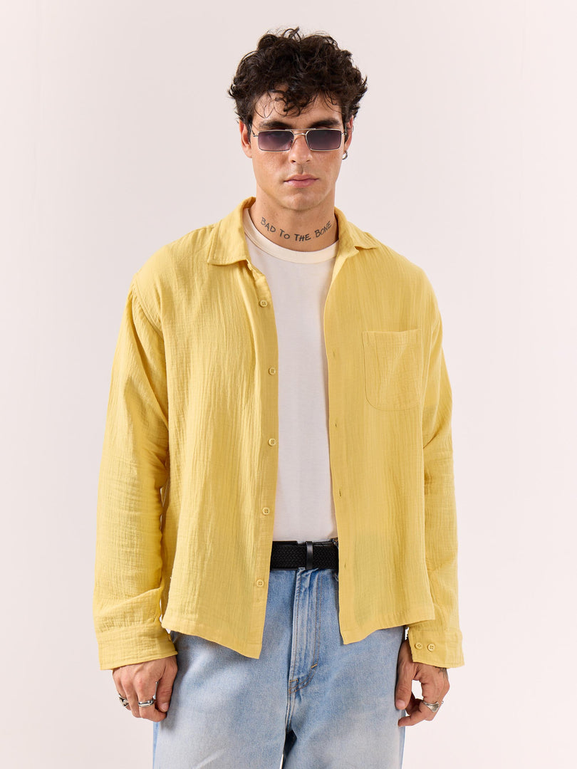 Yellow Gauze Holiday Shirt ( Pre-Order )