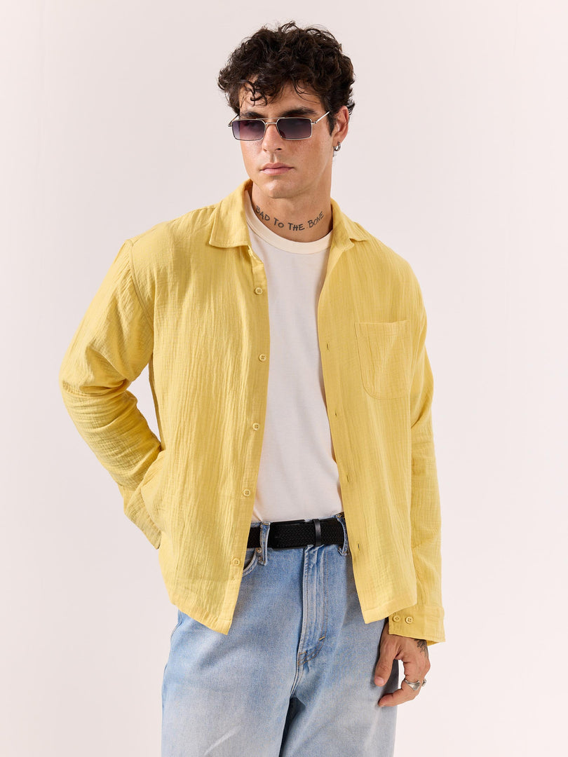 Yellow Gauze Holiday Shirt ( Pre-Order )