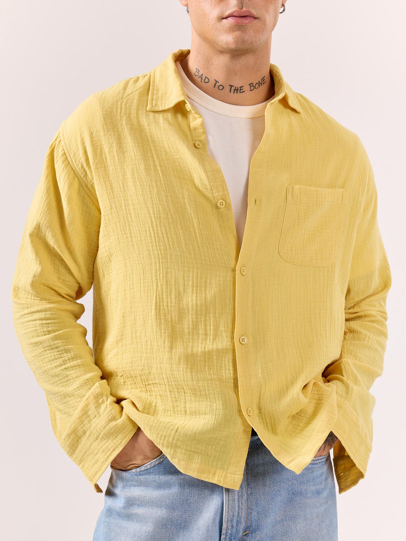 Yellow Gauze Holiday Shirt ( Pre-Order )
