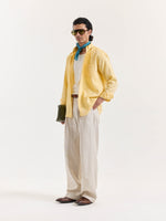 Load image into Gallery viewer, Yellow Chambray Linen Shirt