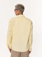 Load image into Gallery viewer, Yellow Multi-striped Oversized Cropped Shirt