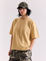 Load image into Gallery viewer, Beige Loose Fit Cropped T-Shirt