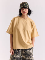 Load image into Gallery viewer, Beige Loose Fit Cropped T-Shirt
