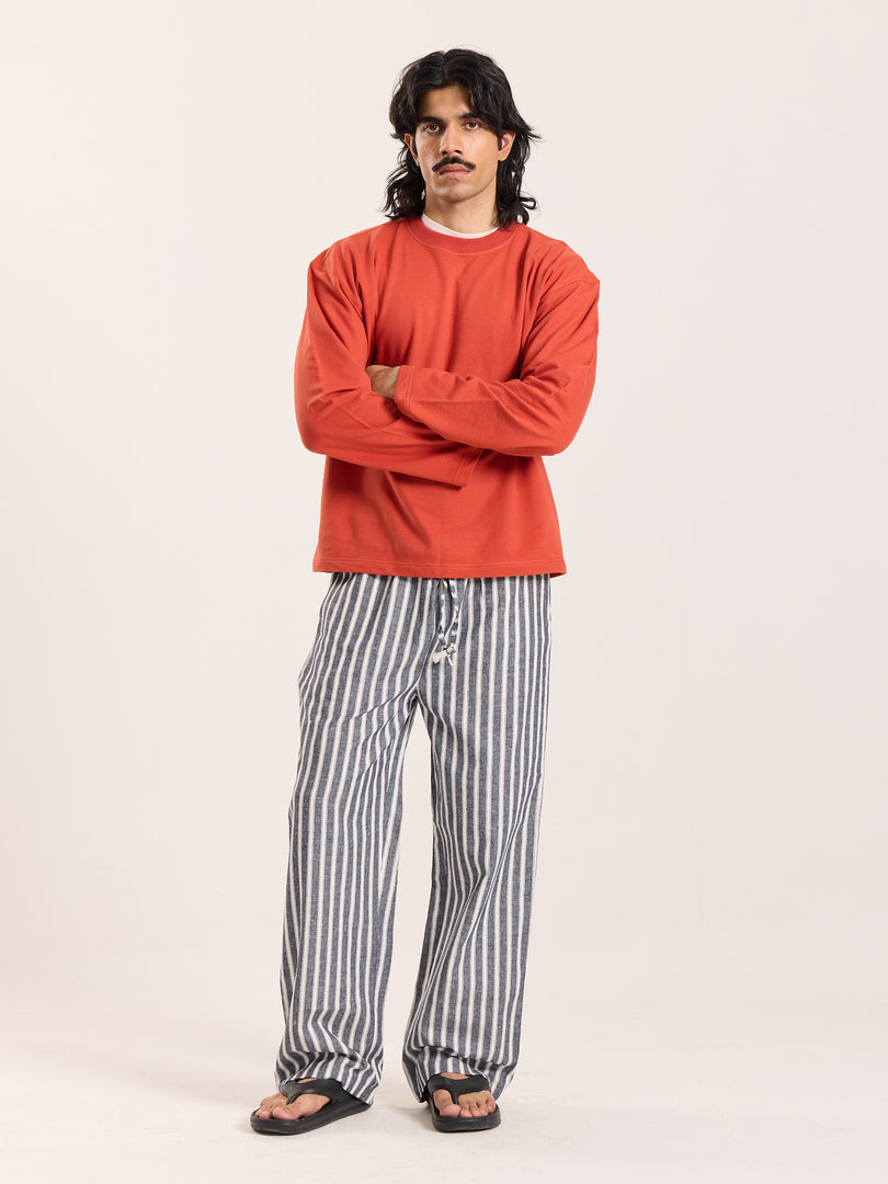 Rust Orange Loose Fit Cropped T-Shirt