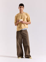 Load image into Gallery viewer, Beige Loose Fit Cropped T-Shirt