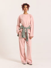 Dusty Pink Loose Fit Cropped T-Shirt