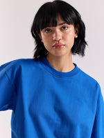 Load image into Gallery viewer, Royal Blue Loose Fit Cropped T-Shirt