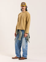 Load image into Gallery viewer, Khaki Loose Fit Cropped T-Shirt
