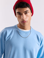 Load image into Gallery viewer, Powder Blue Loose Fit Cropped T-Shirt